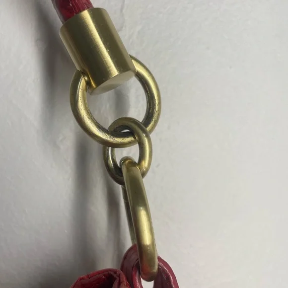 Brahmin Red Croc-Embossed Hobo Bag - Picture 10 of 10